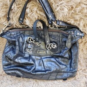 Coach Ashley Metallic Gray Exotic